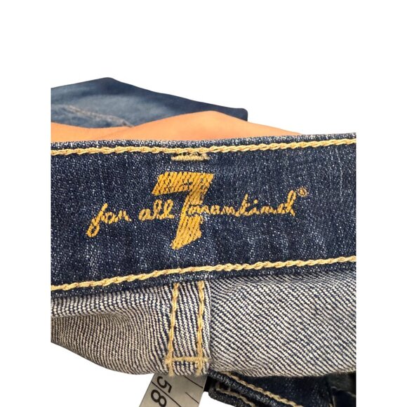 7 For All Mankind Gwenevere Skinny Jeans Womens Size 28 Distressed Medium Wash D - Picture 7 of 8